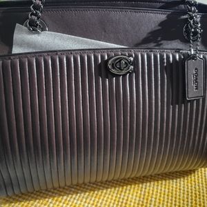 NEW COACH 35576 PARKER QUILTED LEATHER SATCHEL OXBLOOD  Originally $495.00